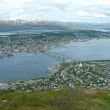 Tromsoe cityscape and bridge