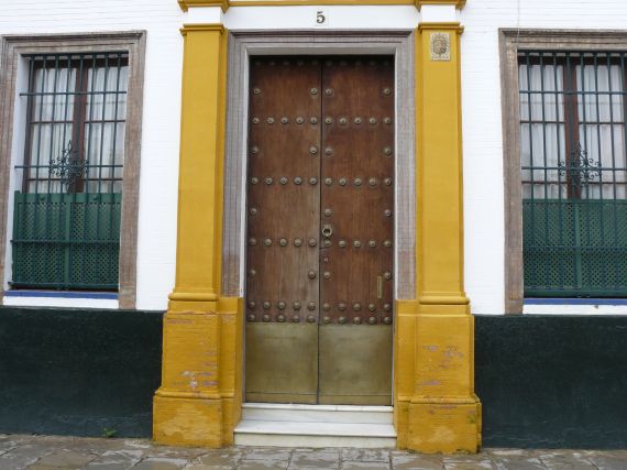 Traditional door in Seville