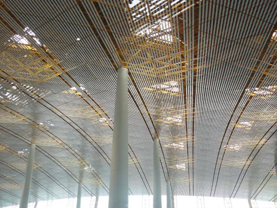 Beijing airport terminal roof