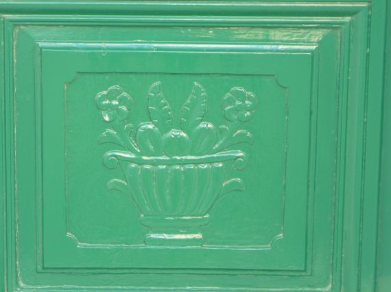 Carving on wooden door