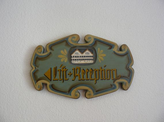 Reception sign